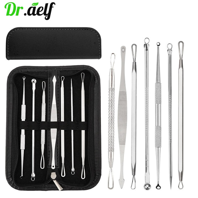 7PCS/set Stainless Steel Comedone Acne Blackhead Remover